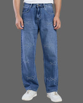 Shark Embroidery Denim Jeans - FS124