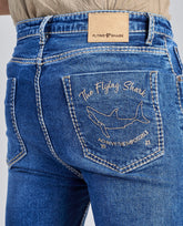 FS 104 – Flying Shark "Signature Shark" Saddle Stitch Straight fit Denim