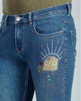 FS016 BLUE PATCHWORK SKINNY FIT JEANS