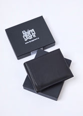 Flying Shark Plain matte Jet Black Leather Wallet – Elegance Meets Functionality