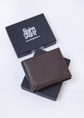 Flying Shark Plain matte Brown Leather Wallet – Elegance Meets Functionality
