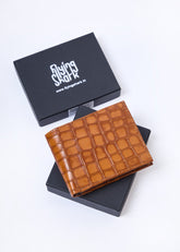 Flying Shark Tan Leather Wallet – Elegance Meets Functionality