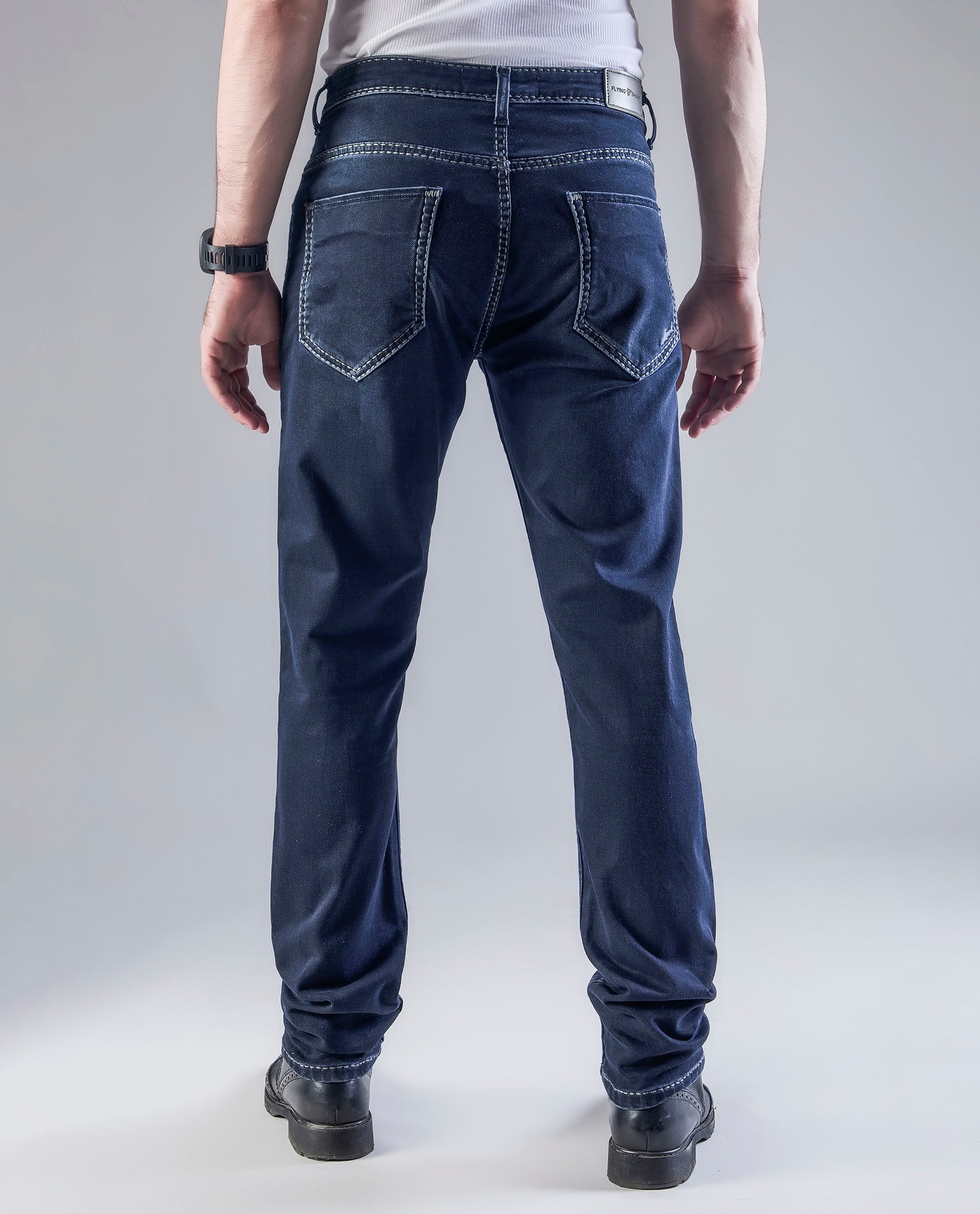 FS130 Flying Shark Men’s Slim Fit Carbon Black Jeans