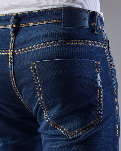 Men’s Bold Stitch Dark Wash Jeans