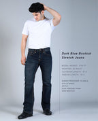 Men’s Mid Blue Bootcut Stretch Jeans