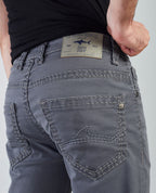 Flying Shark Men's Grey Bootcut Jeans with Signature Saddle Stitch Flying Shark