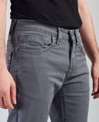 Flying Shark Men's Grey Bootcut Jeans with Signature Saddle Stitch Flying Shark