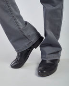 Flying Shark Men's Grey Bootcut Jeans with Signature Saddle Stitch Flying Shark