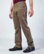 Khaki Straight Regular Fit Jeans Flying Shark