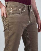 Khaki Straight Regular Fit Jeans Flying Shark