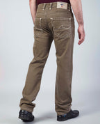 Khaki Straight Regular Fit Jeans Flying Shark