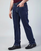 Dark Blue Straight Regular Fit Jeans Flying Shark
