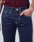 Dark Blue Straight Regular Fit Jeans Flying Shark