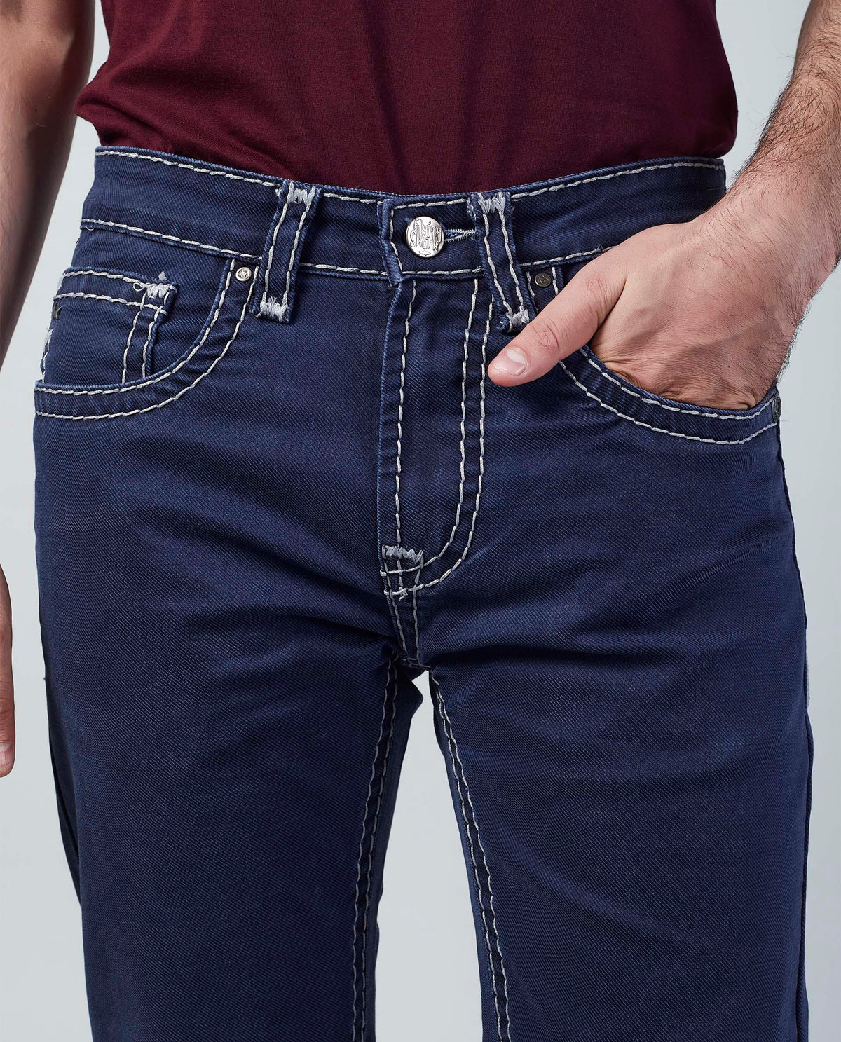 Dark Blue Straight Regular Fit Jeans Flying Shark
