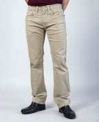 Cream Beige Straight Regular Fit Jeans Flying Shark