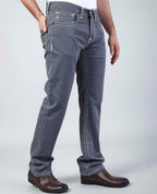 Grey Straight Regular Fit Jeans Flying Shark