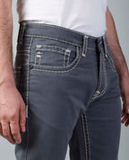 Grey Straight Regular Fit Jeans Flying Shark