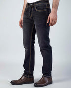 Deep Washed Black Slim Regular Fit Jeans Flying Shark