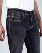 Deep Washed Black Slim Regular Fit Jeans Flying Shark