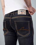 Deep Washed Black Slim Regular Fit Jeans Flying Shark