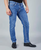 Flying Shark Men's Ice Blue Saddle Stitch Jeans Flying Shark