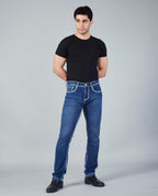 Flying Shark Men's Polar Blue Saddle Stitch Jeans Flying Shark