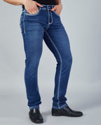 Flying Shark Men's Polar Blue Saddle Stitch Jeans Flying Shark