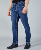 Flying Shark Men's Polar Blue Saddle Stitch Jeans Flying Shark
