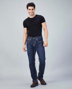 Flying Shark Men's Midnight Blue Saddle Stitch Jeans Flying Shark