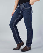 Flying Shark Men's Midnight Blue Saddle Stitch Jeans Flying Shark