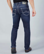 Flying Shark Men's Midnight Blue Saddle Stitch Jeans Flying Shark