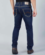 Men's Premium Saddle Stitch Jeans – Dark Indigo Wash Flying Shark