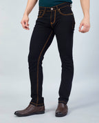 Flying Shark Onyx Black Saddle Stitch Jeans Flying Shark