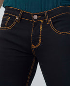Flying Shark Onyx Black Saddle Stitch Jeans Flying Shark
