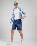 FS 126 Flying Shark Men’s Blue Denim Shorts