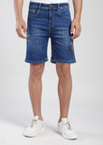 Flying Shark Men’s Blue Denim Shorts