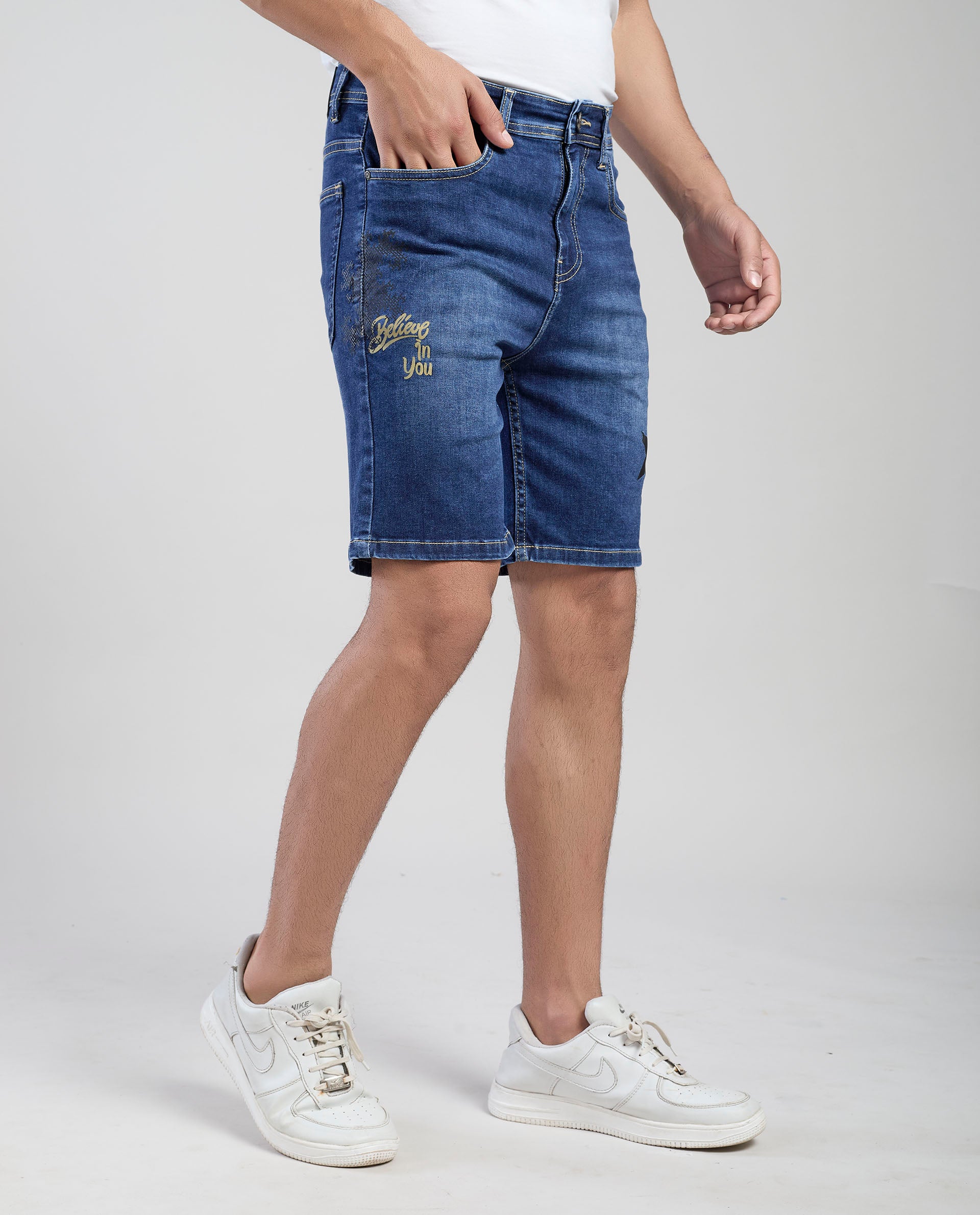 Men’s Blue Denim Shorts
