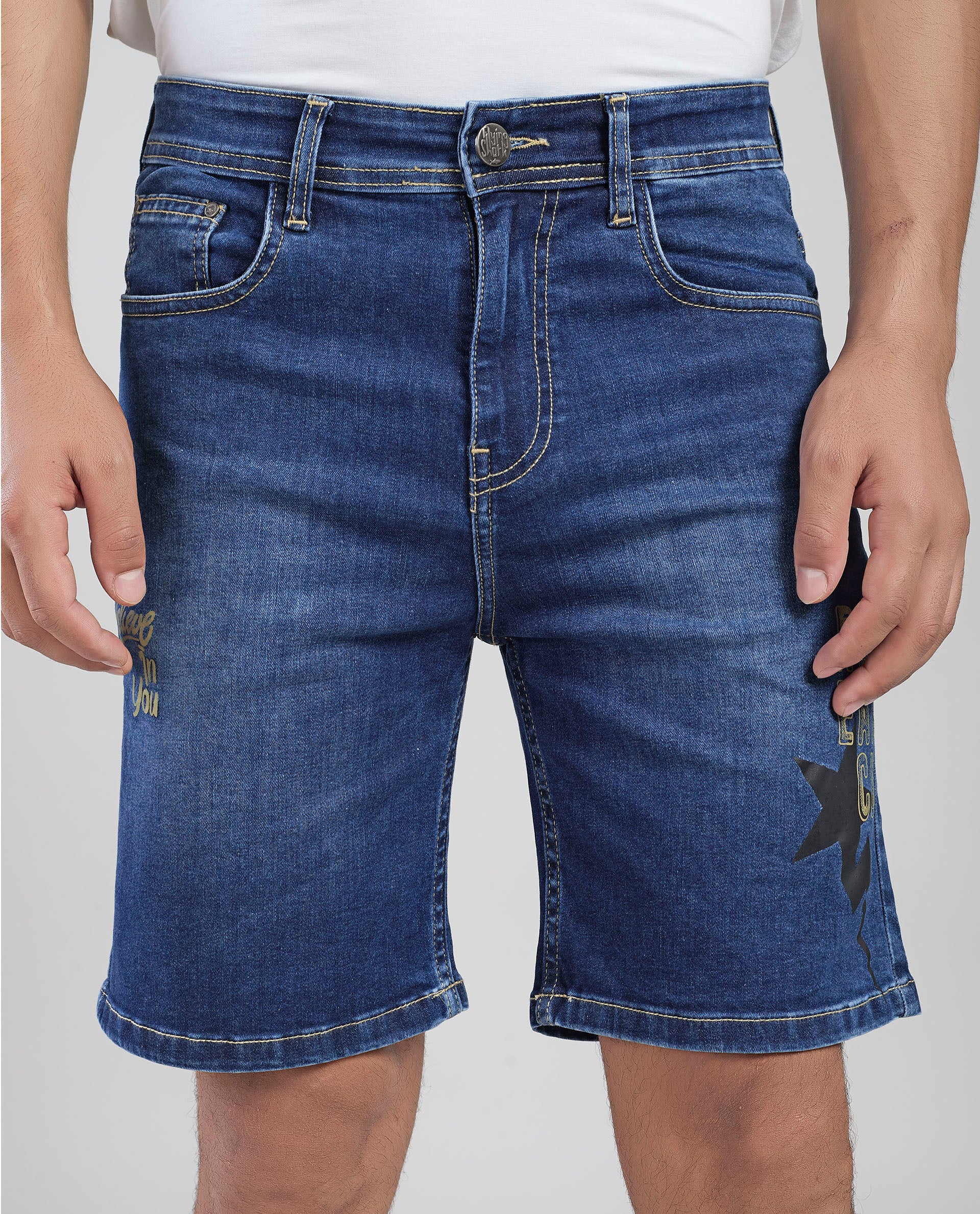 FS 126 Flying Shark Men’s Blue Denim Shorts