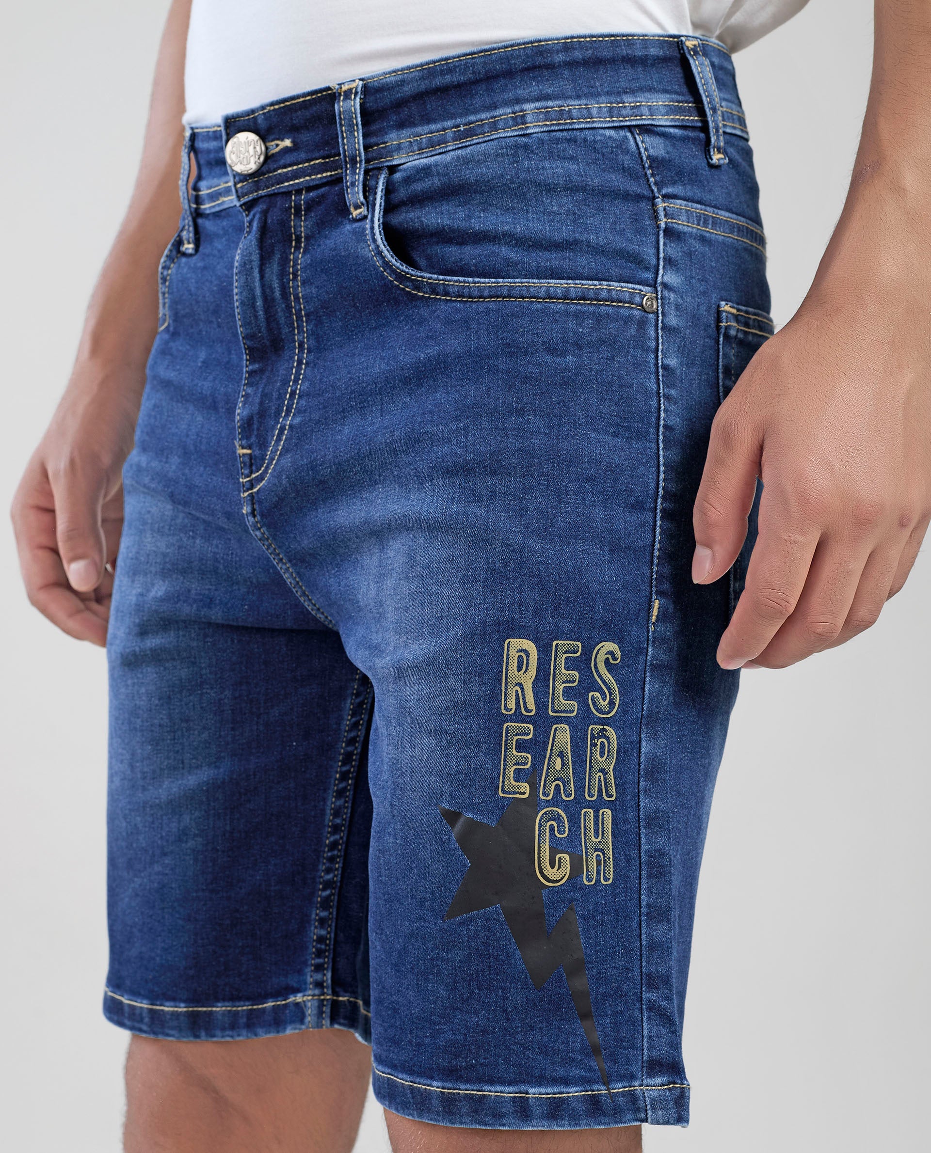 FS 126 Flying Shark Men’s Blue Denim Shorts