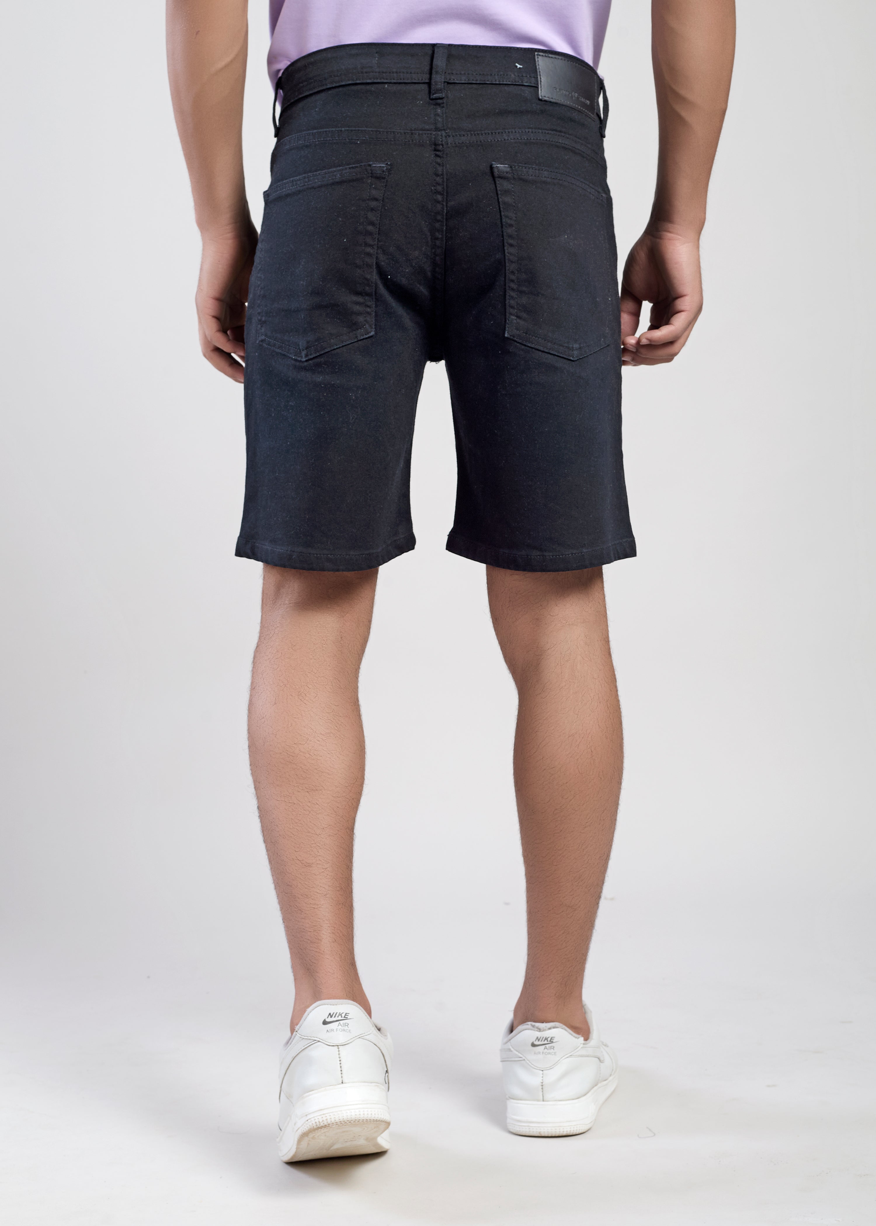 Flying Shark Men’s Black Denim Shorts