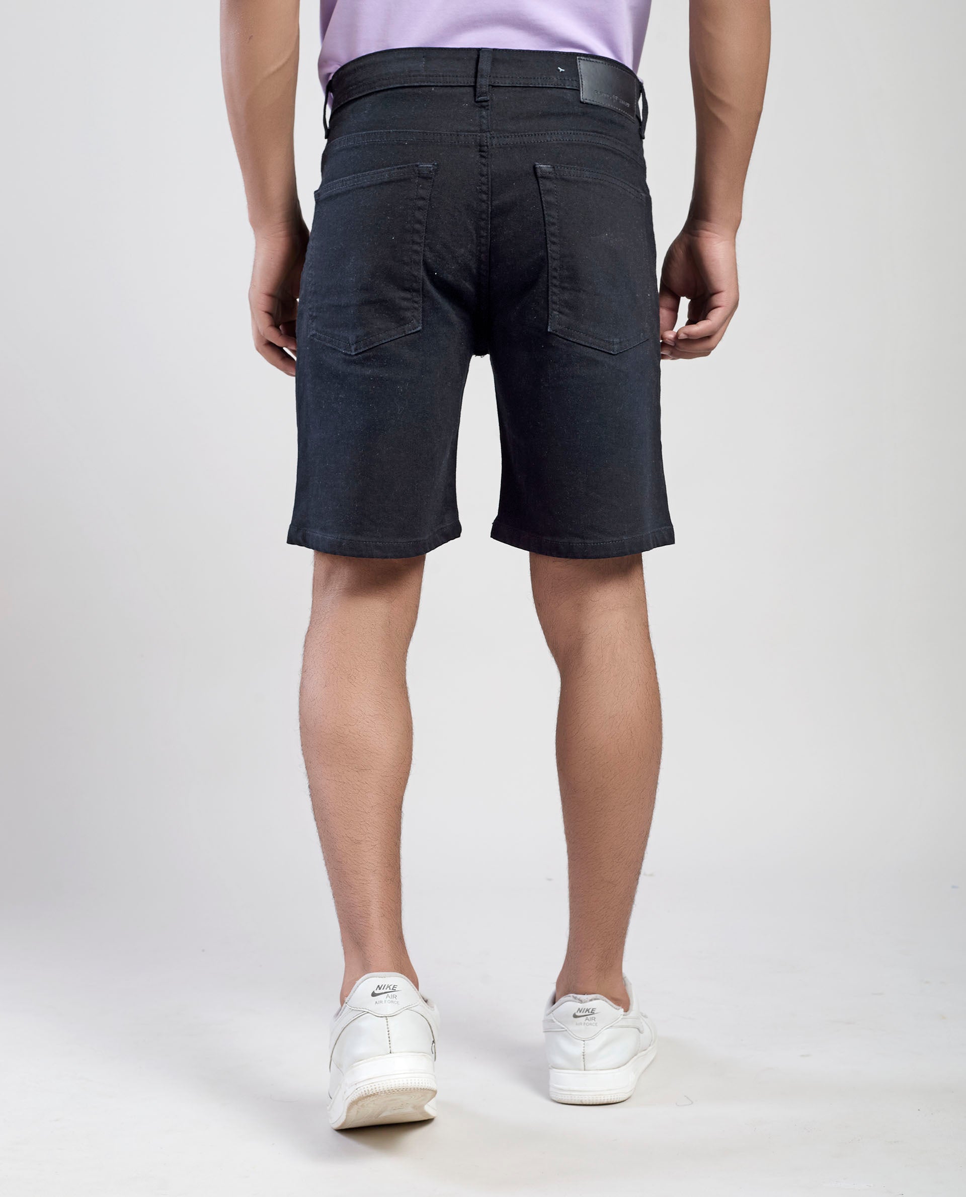 FS 126 Flying Shark Men’s Black Denim Shorts