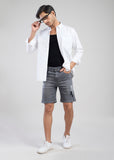 Flying Shark Men’s Grey Denim Shorts