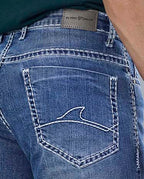 Saddle Stitch Classic Blue Denim Jeans