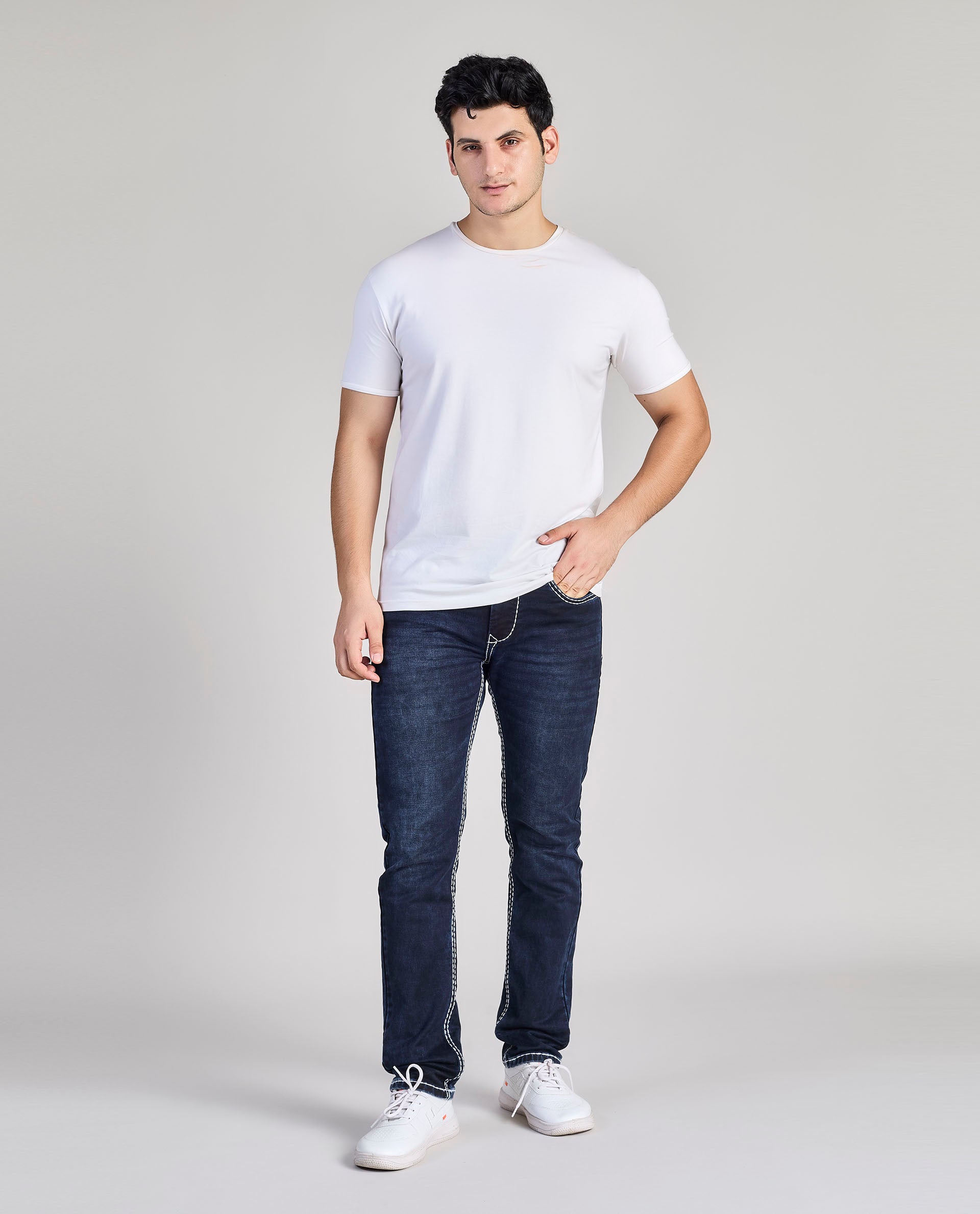 FS 116 – Flying Shark "Shark Fin Edge" Saddle Stitch Denim