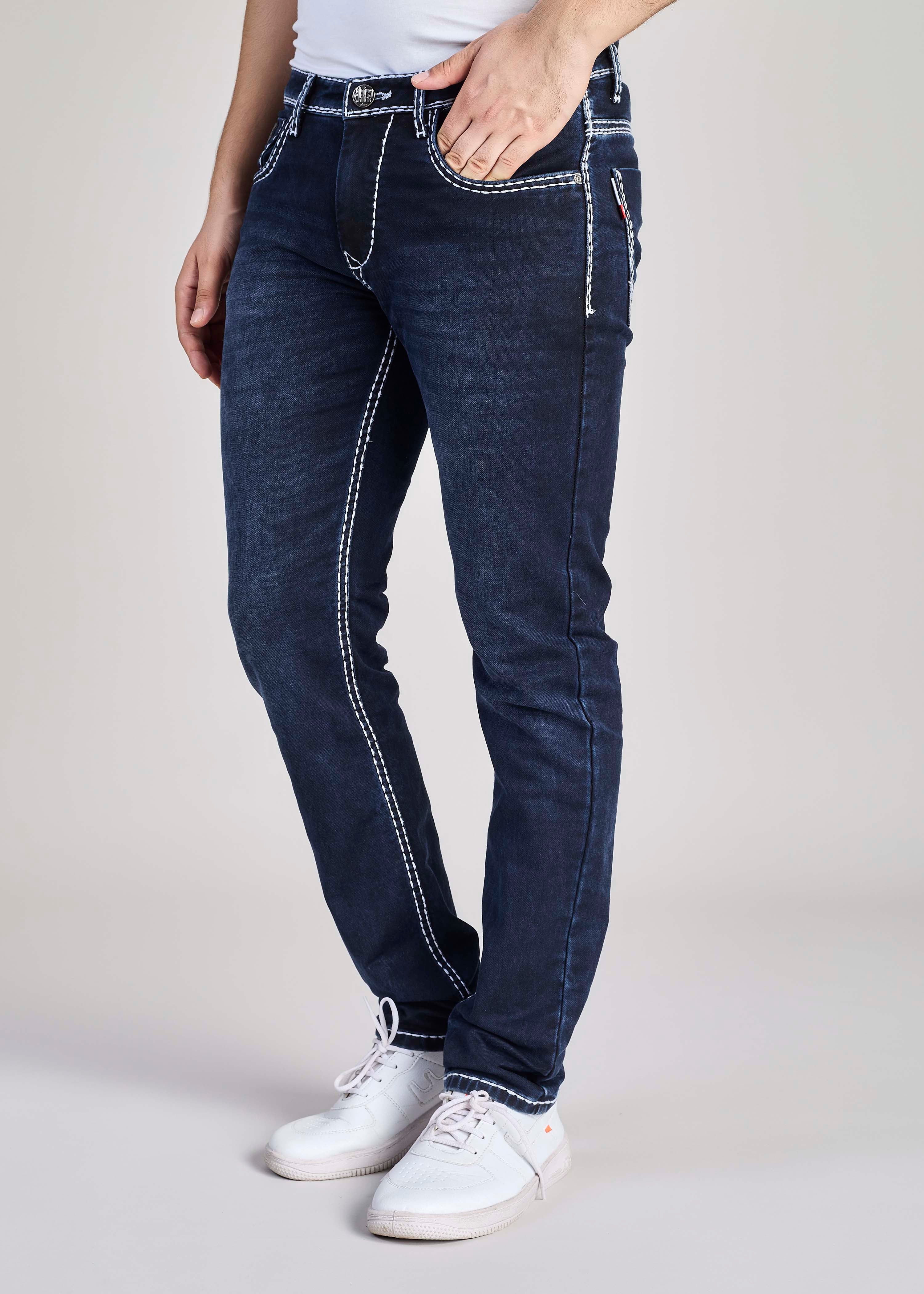 FS 116 – Flying Shark "Shark Fin Edge" Saddle Stitch Denim