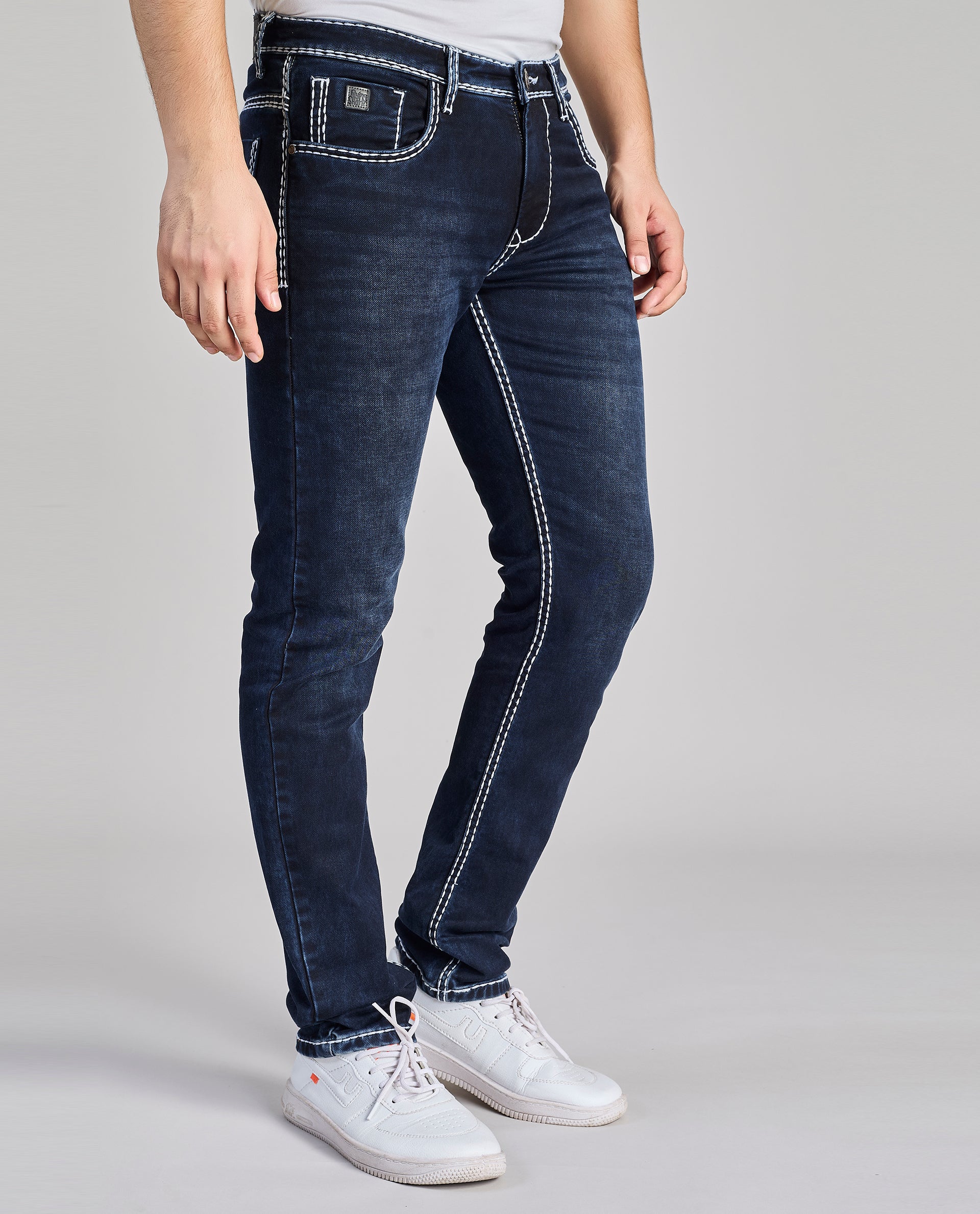 FS 116 – Flying Shark "Shark Fin Edge" Saddle Stitch Denim