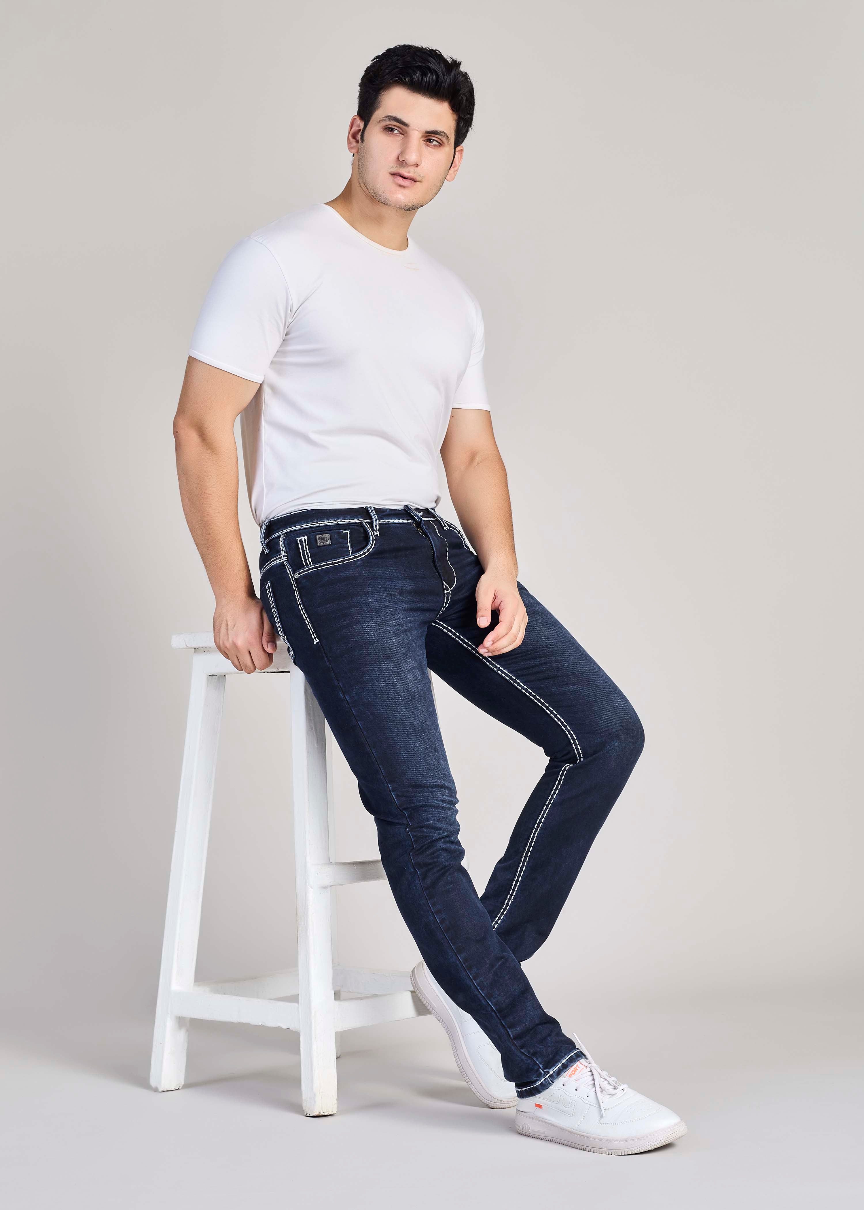 FS 116 – Flying Shark "Shark Fin Edge" Saddle Stitch Denim