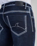 FS 116 – Flying Shark "Shark Fin Edge" Saddle Stitch Denim