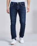 FS 114 – Flying Shark "Light Grey Contrast Stitch" Saddle Stitch Denim