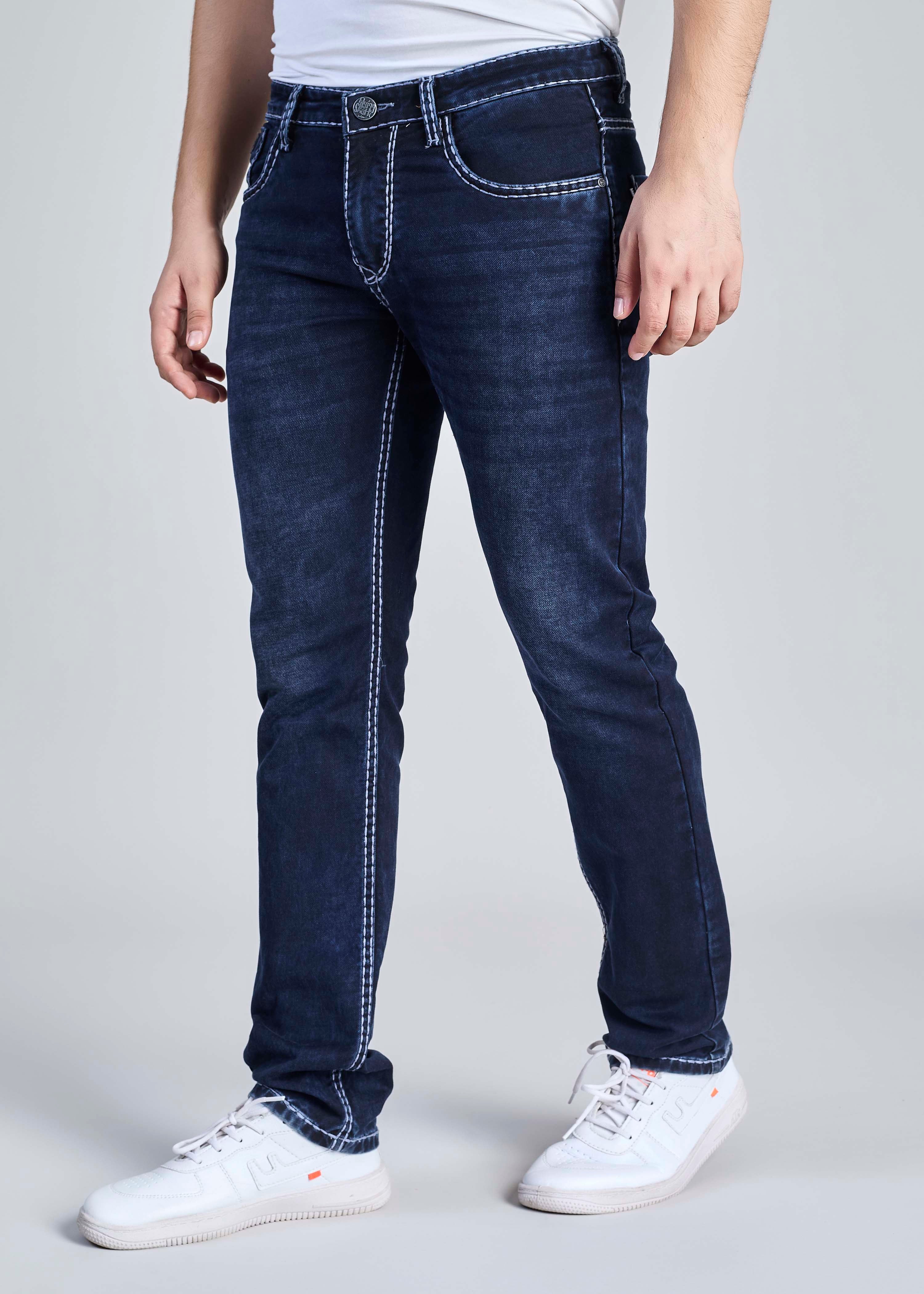 FS 114 – Flying Shark "Light Grey Contrast Stitch" Saddle Stitch Denim
